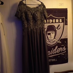 Beautiful dark grey formal dress women's 14